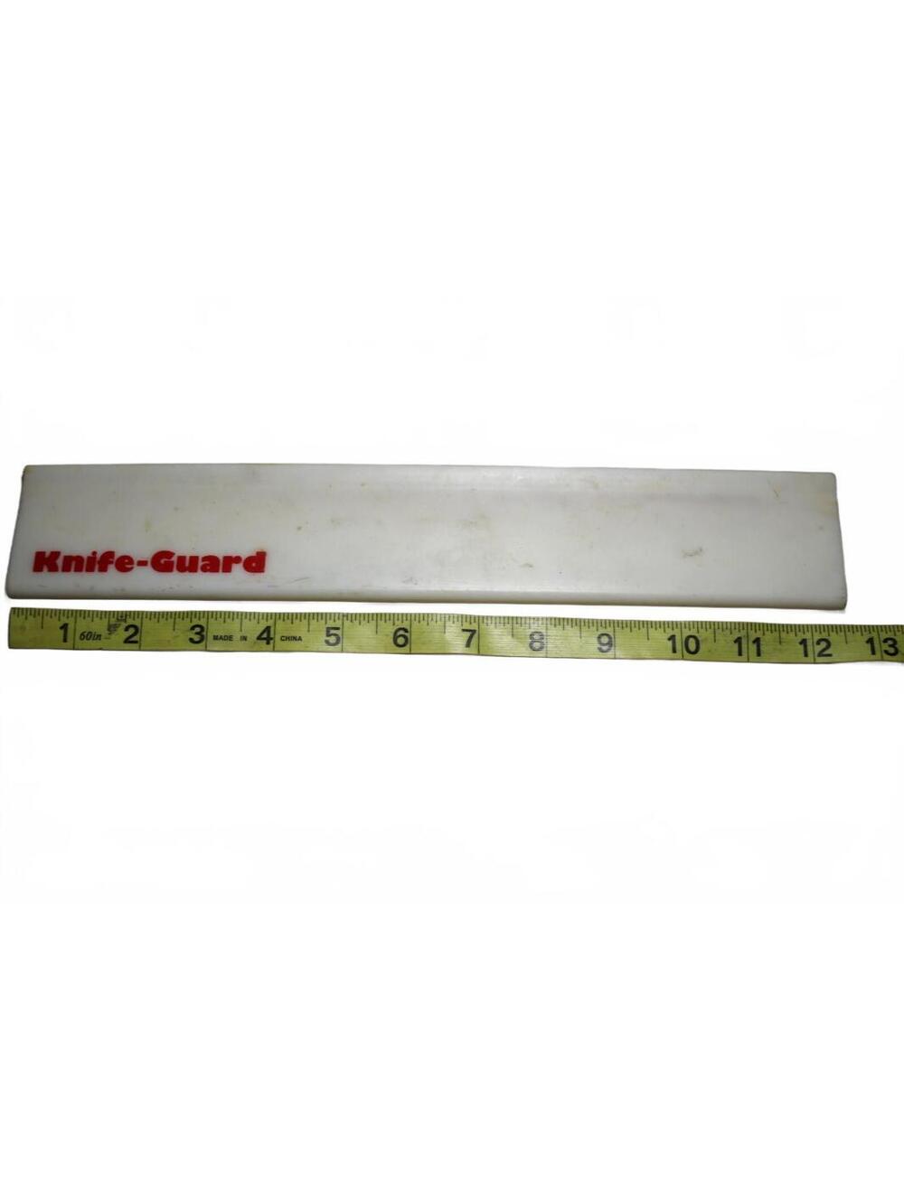KNIFE-GUARD Vintage 12 Inch White Plastic Edge Protector Slicing Chef Sheath